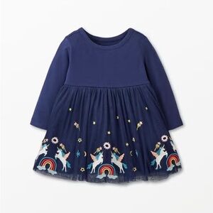 Hanna Andersson Baby Embroidered Tulle Dress 12-18 Months
